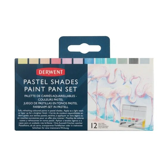 Zestaw farb Derwent Pastel Shades Paint Pan Set 12 kolorów - Image 7