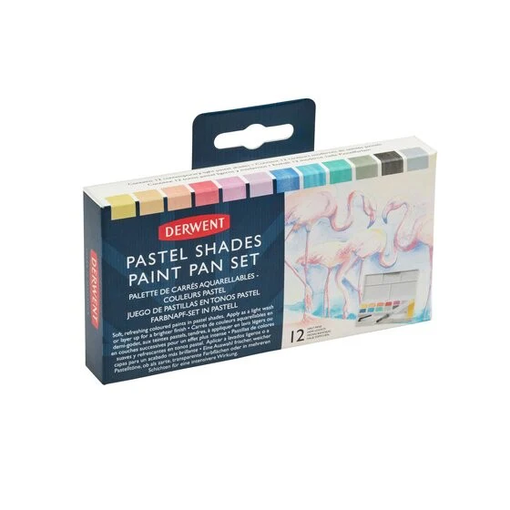 Zestaw farb Derwent Pastel Shades Paint Pan Set 12 kolorów - Image 9