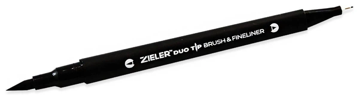 Zestaw kolorowych pisaków Zieler Duo Tip Brush&Fineliner Pens - Image 5