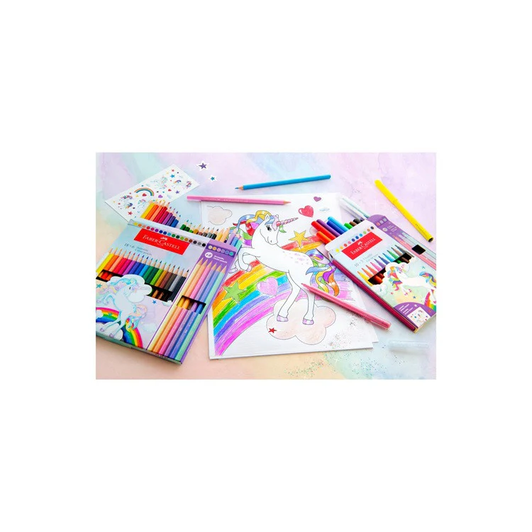 Zestaw kredek ołówkowych Faber-Castell 10+3 | Jednorożec - Image 3
