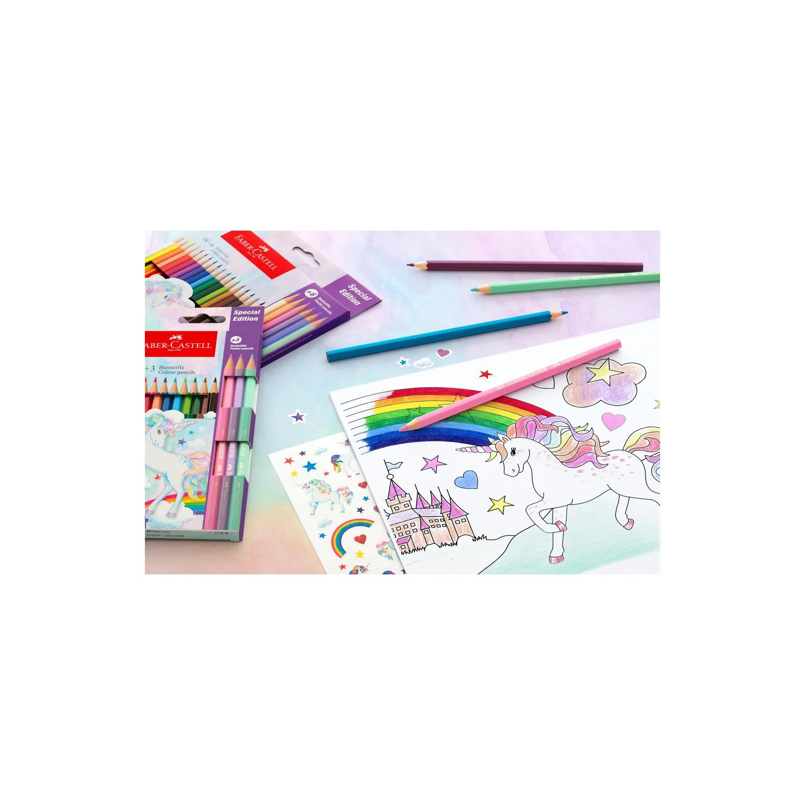 Zestaw kredek ołówkowych Faber-Castell 10+3 | Jednorożec - Image 4