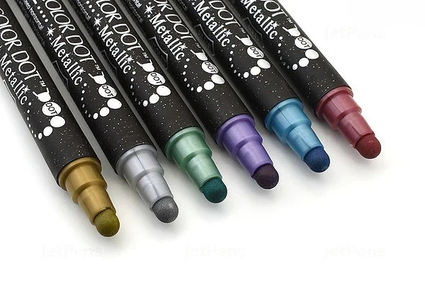 Zestaw metalicznych pisaków Kuretake Clean Color Dot Metallic - Image 3