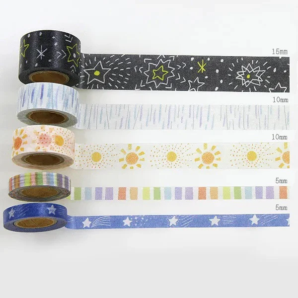 Zestaw mini taśm washi w pudełku | Niebo - Image 3