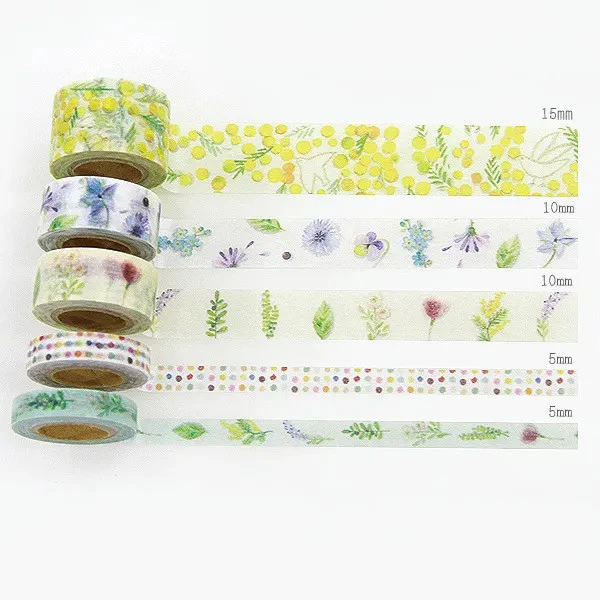 Zestaw mini taśm washi w pudełku | Rośliny - Image 3