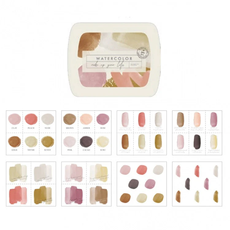 Zestaw naklejek Mini Tin Palette Watercolor | 05 - Image 9