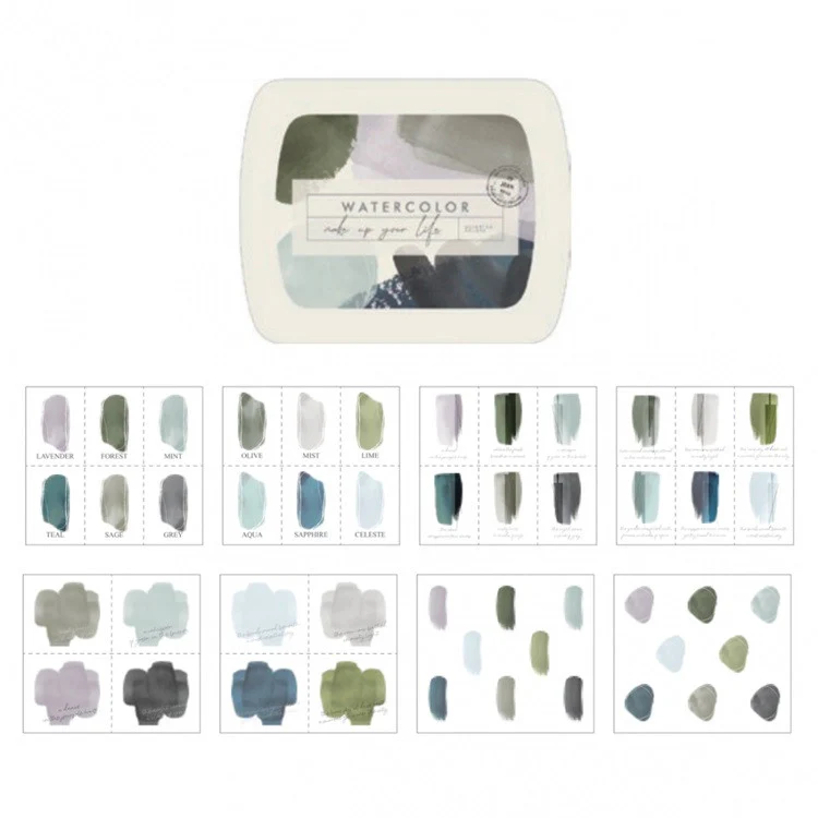 Zestaw naklejek Mini Tin Palette Watercolor| 06 - Image 8