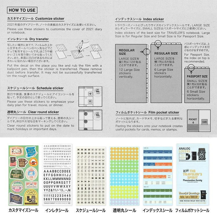 Zestaw naklejek Traveler's Notebook 2026 | The Traveler's Spirit - Image 8