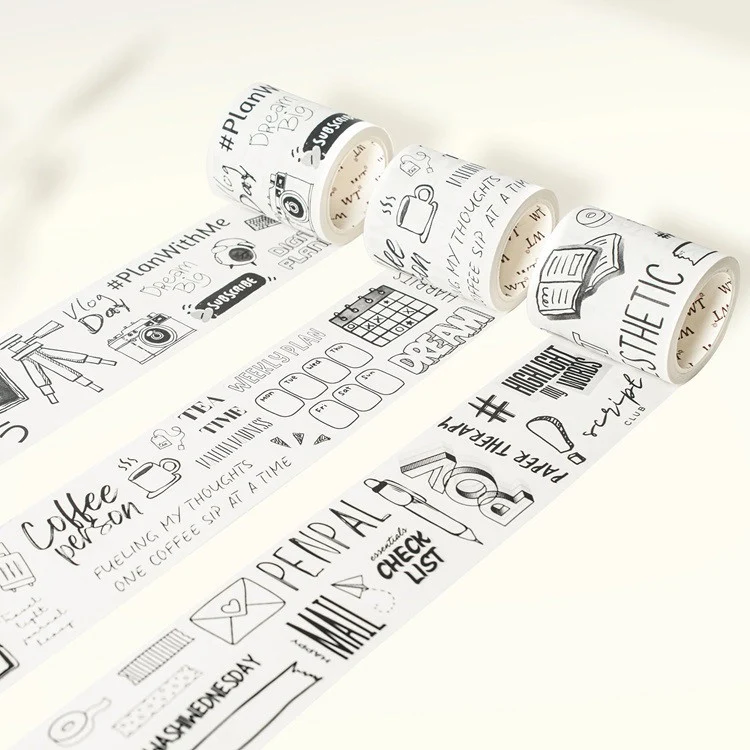 Zestaw naklejek w taśmie Washi | Journaling - Image 4