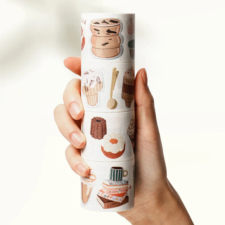 Zestaw naklejek w taśmie Washi | Kawa - Image 2