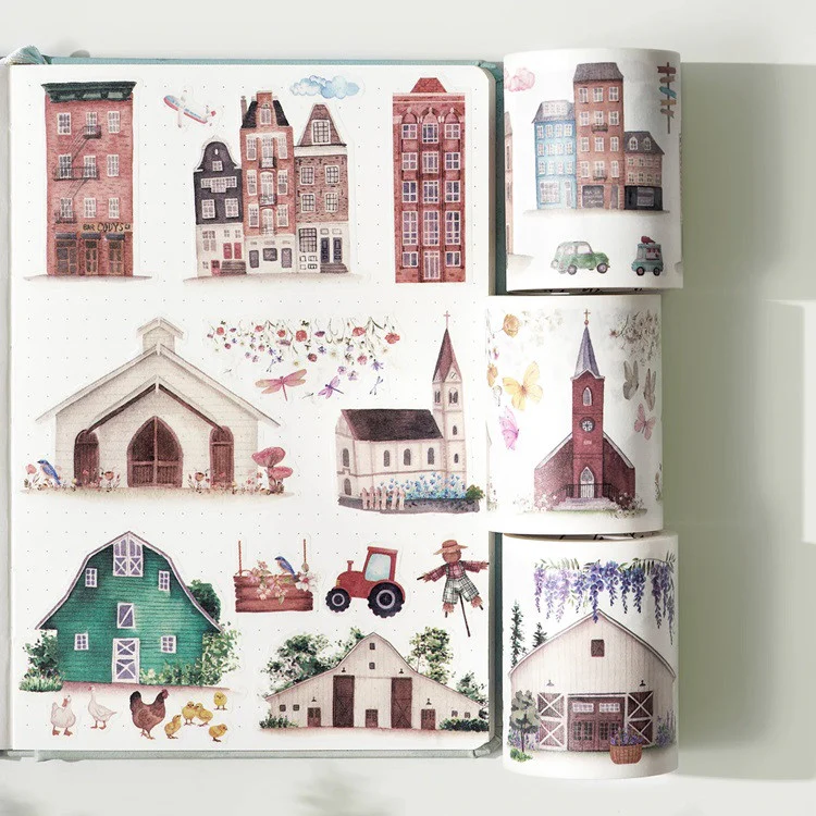 Zestaw Naklejek w Taśmie Washi | Podmiejska Architektura - Image 2
