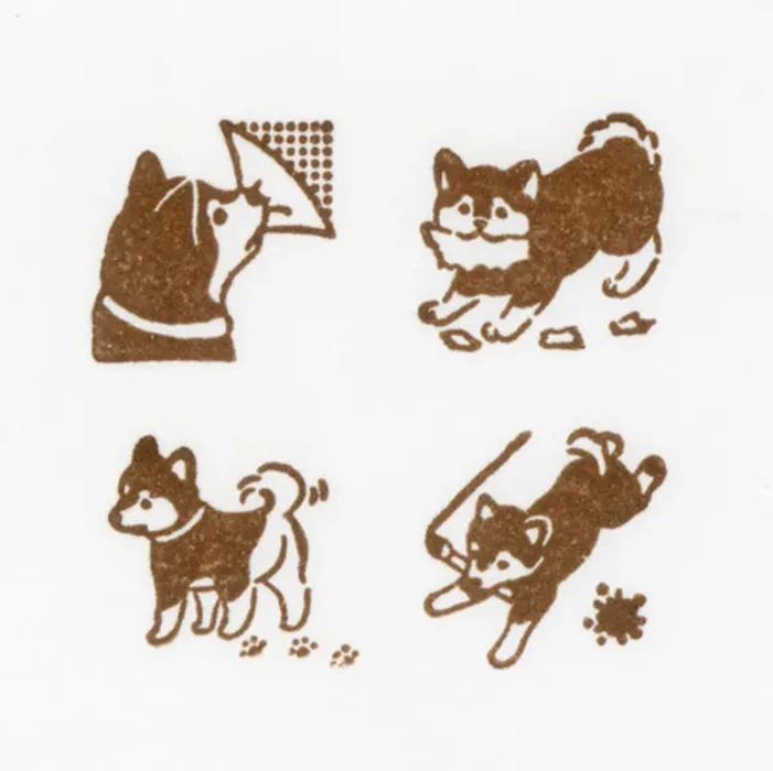 Zestaw pieczątek drewnianych | Shiba - Image 3