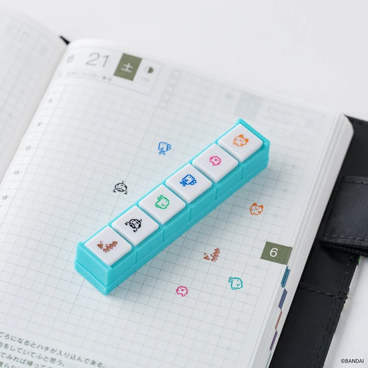 Zestaw pieczątek Pochitto Kodomo no Kao x Hobonichi | Tamagotchi - Image 2