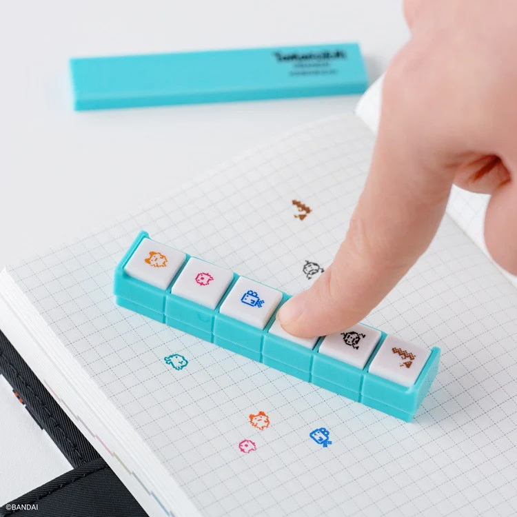 Zestaw pieczątek Pochitto Kodomo no Kao x Hobonichi | Tamagotchi - Image 5