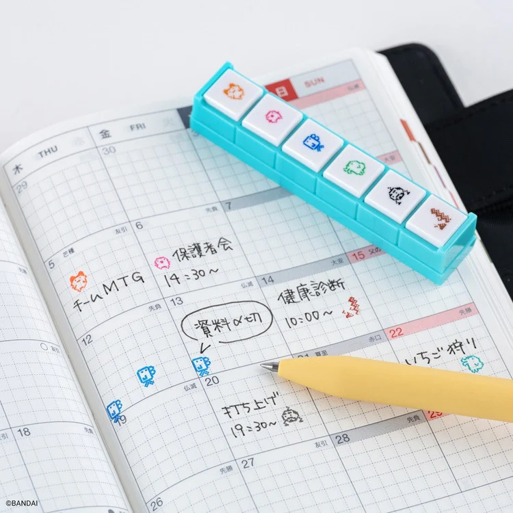 Zestaw pieczątek Pochitto Kodomo no Kao x Hobonichi | Tamagotchi - Image 7