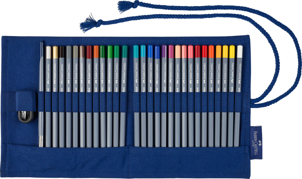 Zestaw piórnik i kredki akwarelowe Faber-Castell Goldfaber Aqua 27 sztuk - Image 3