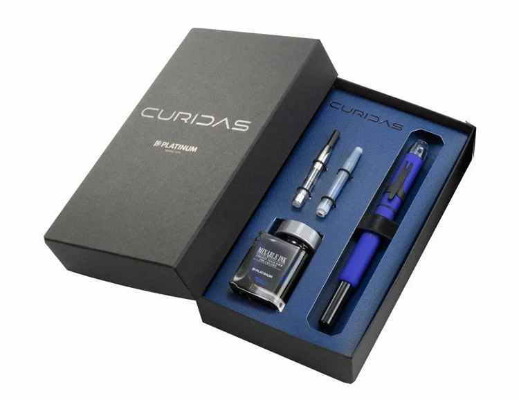 Zestaw Pióro wieczne Platinum Curidas Blue i Atrament Mixable Aurora Blue 20 ml - Image 2