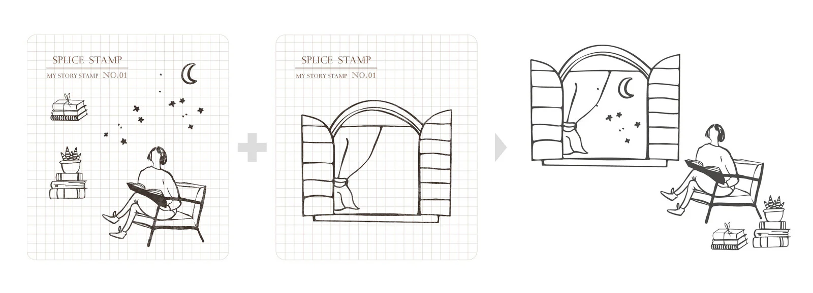 Zestaw stempli silikonowych Icon | Gwieździsty Wieczór - Image 4