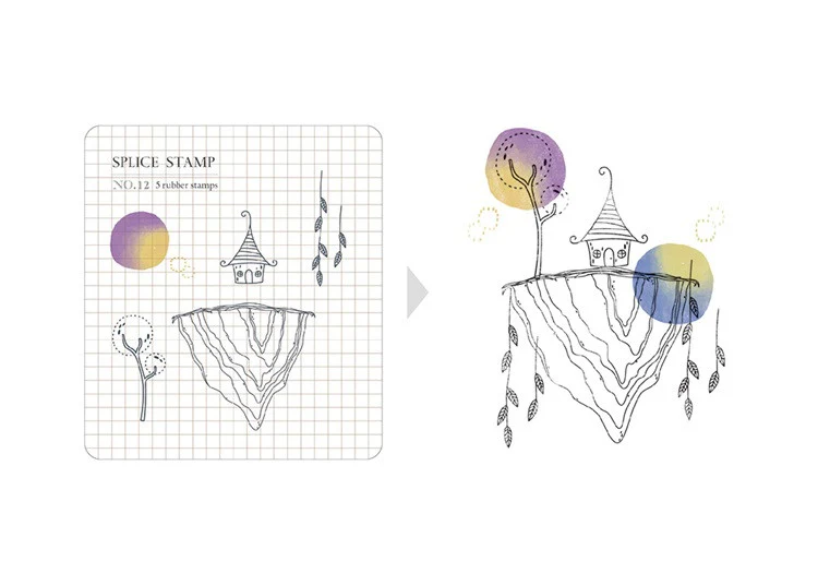 Zestaw stempli silikonowych Icon | Magiczna wyspa - Image 2