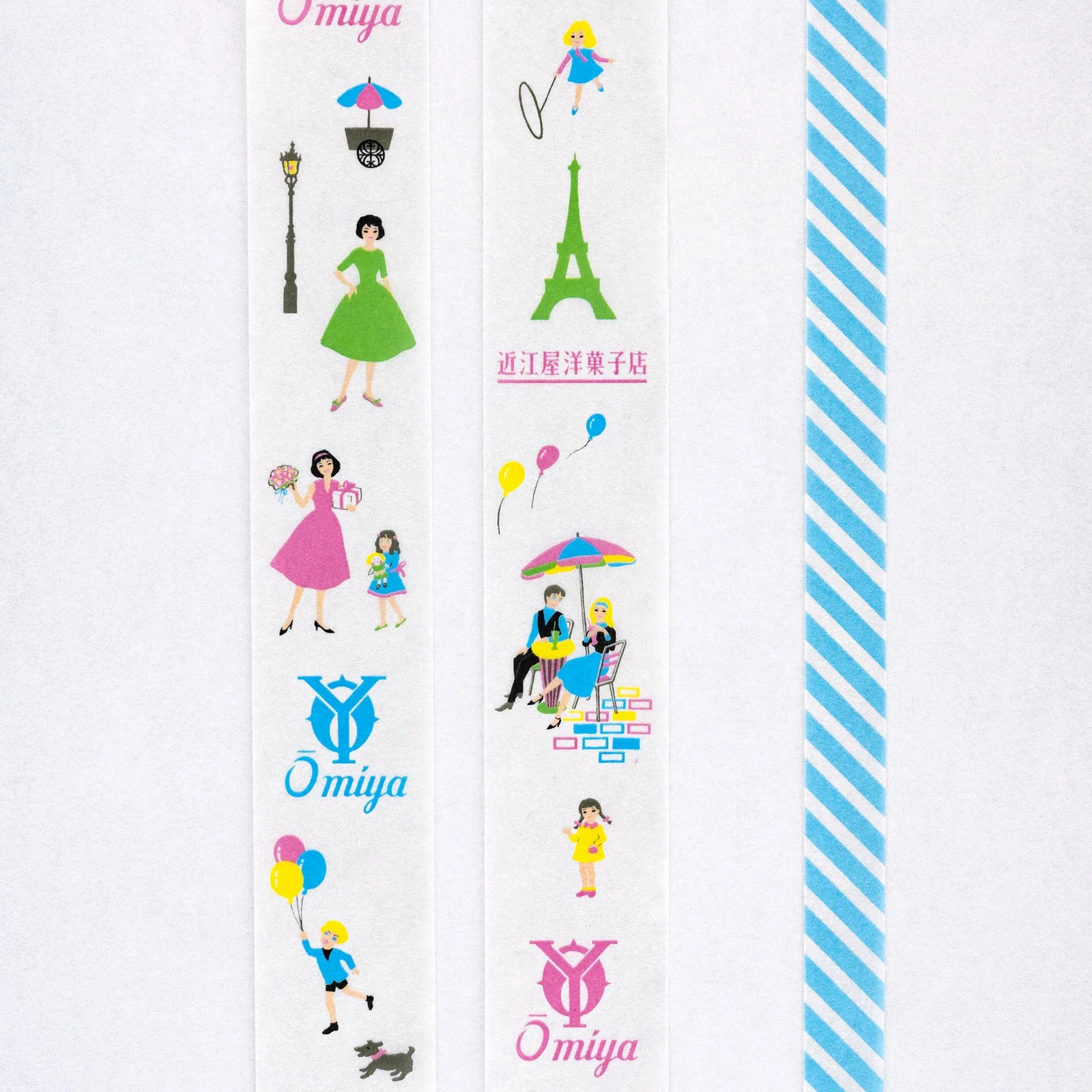 Zestaw taśm Hobonichi Washi Tape: Omiya Yogashiten - Image 2