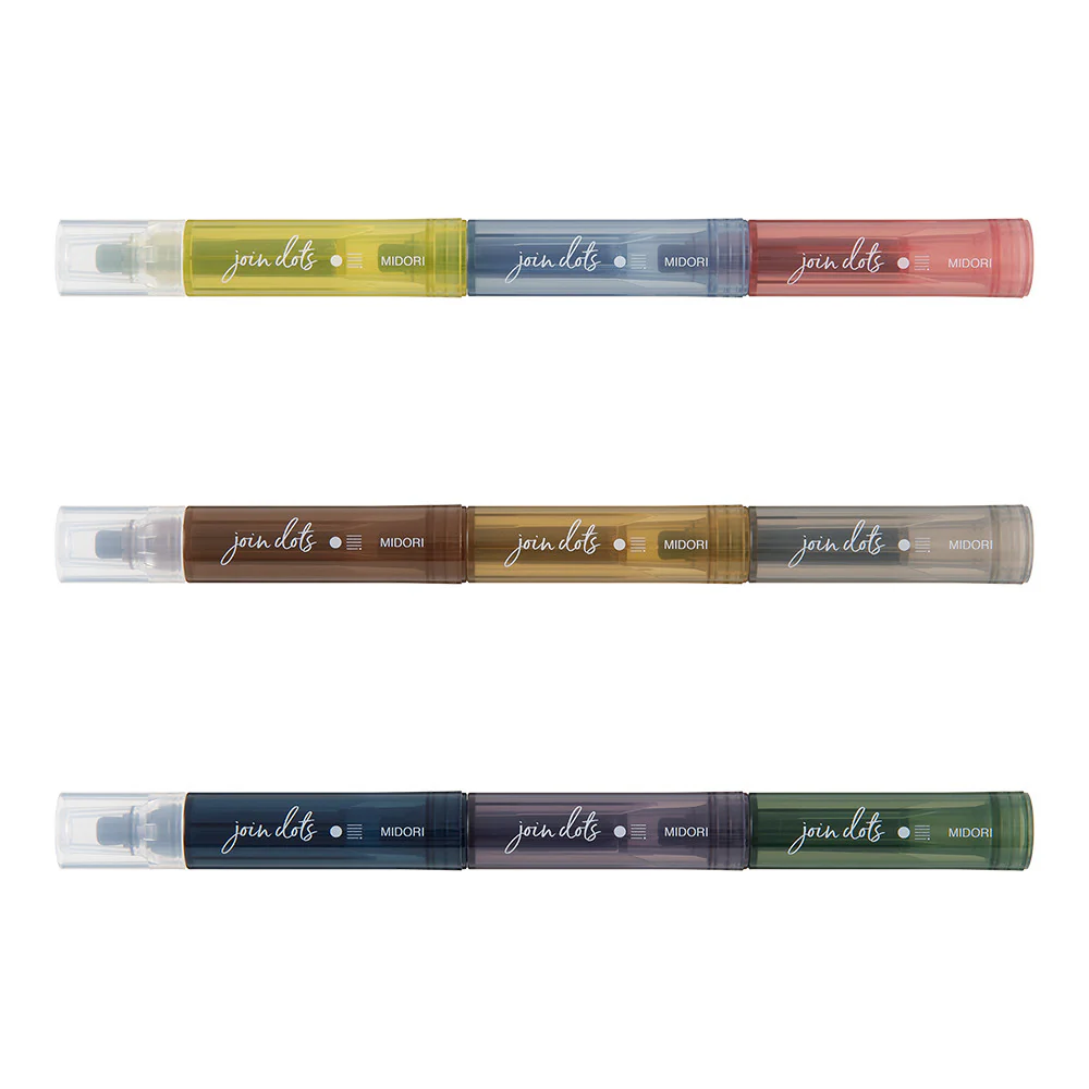 Zestaw zakreślaczy Midori Connecting Pen Join Dots | Grayish Tone - Image 2