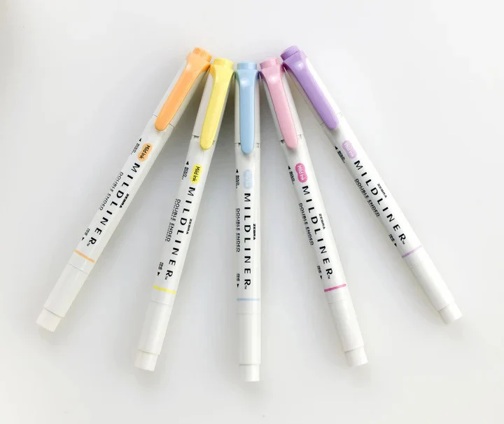 Zestaw zakreślaczy MILDLINER z podwójną końcówką Zebra 5 szt. | Pastelowy - Image 2