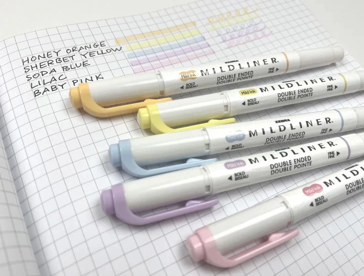 Zestaw zakreślaczy MILDLINER z podwójną końcówką Zebra 5 szt. | Pastelowy - Image 5