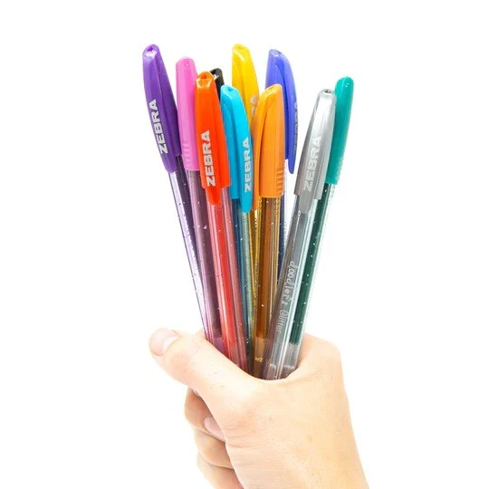 Zestaw żelowych długopisów doodler'z Zebra | Brokatowe 10 szt. - Image 4